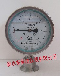 卫生型耐振压力表-0.1—0.5