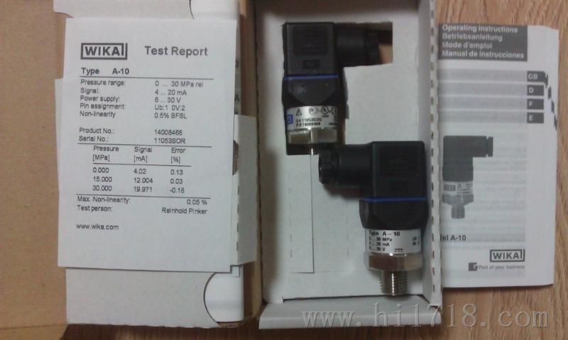wika压力变送器4-20mA 8-30V DC