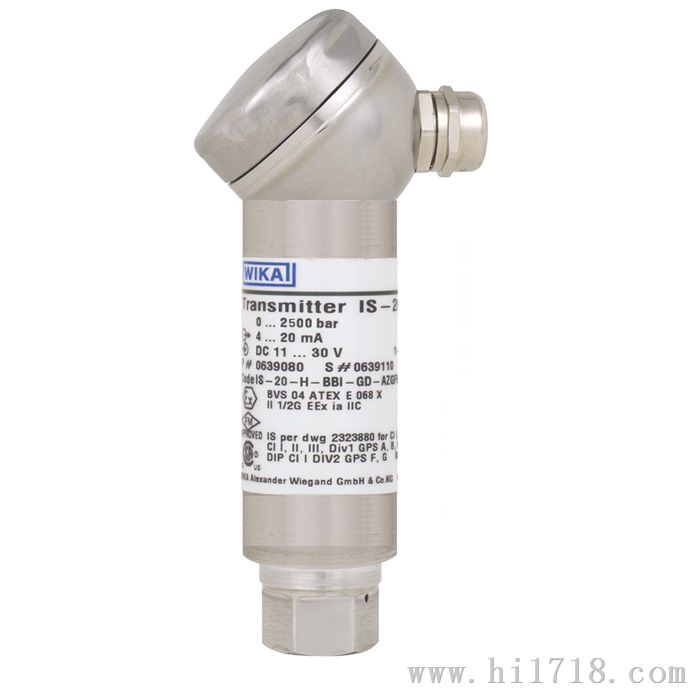 WIKA IS-20-H 高压用压力变送器