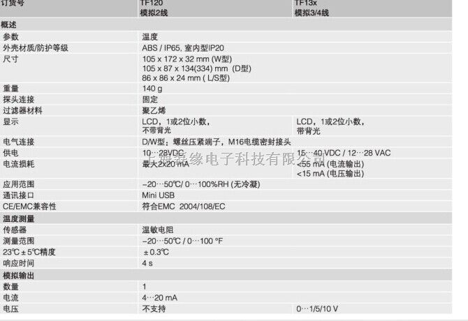 rotronic-瑞士罗卓尼克HF1温湿度变送器